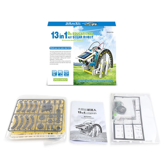 Kit de construcción de Robot Solar educativo 13 en 1, Robot con energía Solar DIY para niños y adultos, juguetes educativos para niños y niñas