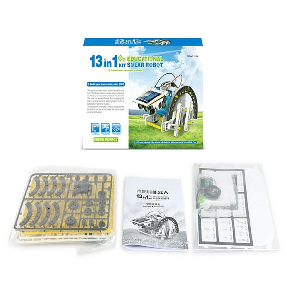 Kit de construcción de Robot Solar educativo 13 en 1, Robot con energía Solar DIY para niños y adultos, juguetes educativos para niños y niñas