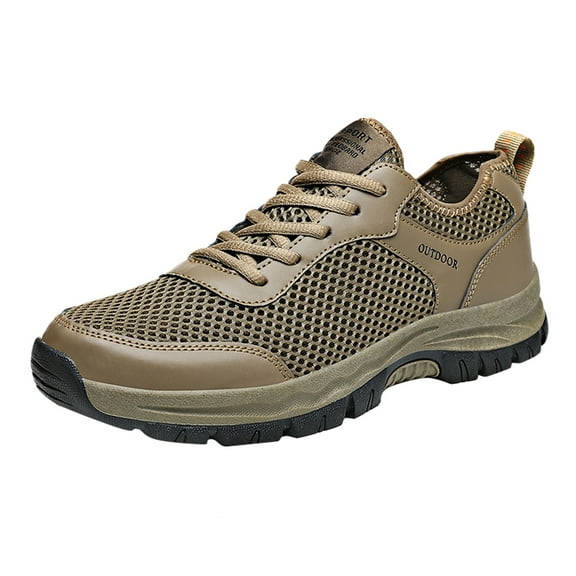 Sneakers for Men Comfortable Wide Toe Walking Shoes Lightweight La𝖼e Up Mesh Tennis Shoes Fashion S𝗅ip On Athlet𝗂c Shoes Breathable Non-S𝗅ip Running Shoes