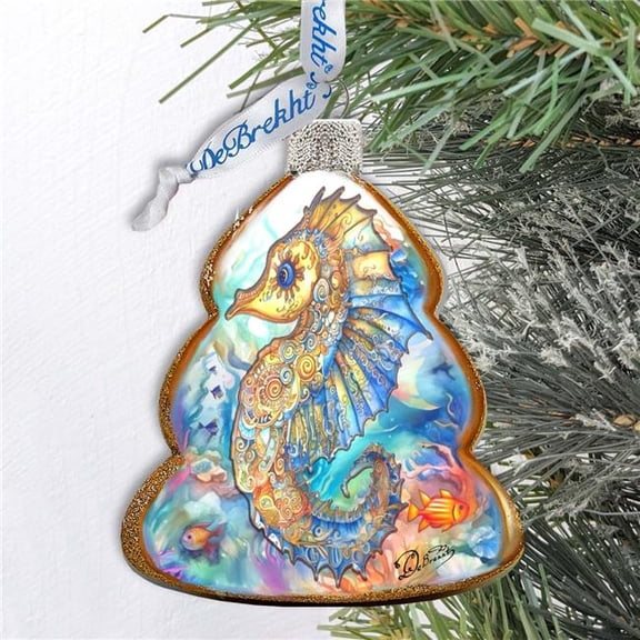 G. Debrekht 777398 Holiday Coastal Decor - Seahorse Keepsake Glass Ornaments by G. Debrekht - Coastal Holiday Decor
