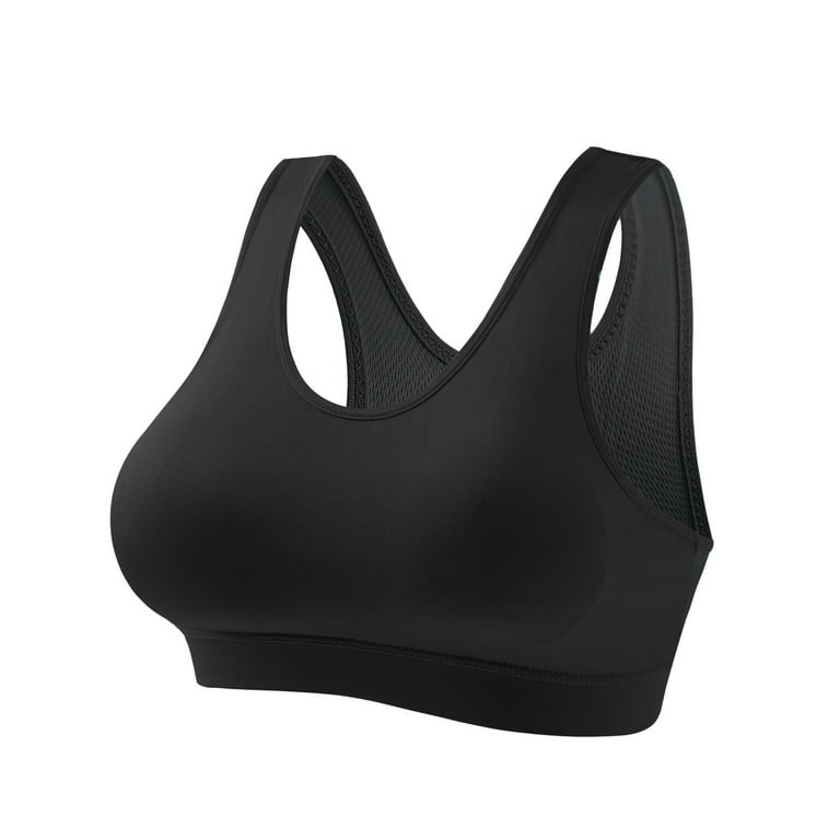 Generic Women Sports Bra High Impact Support Workout Yoga Shock Black 2XL @  Best Price Online