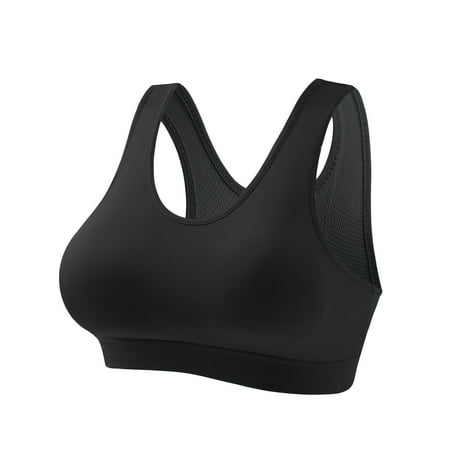 Huuilaibazoo Sports Bras for Women High Support Wireless Push up Bust Racerback Sport Bra Yoga Workout Bra