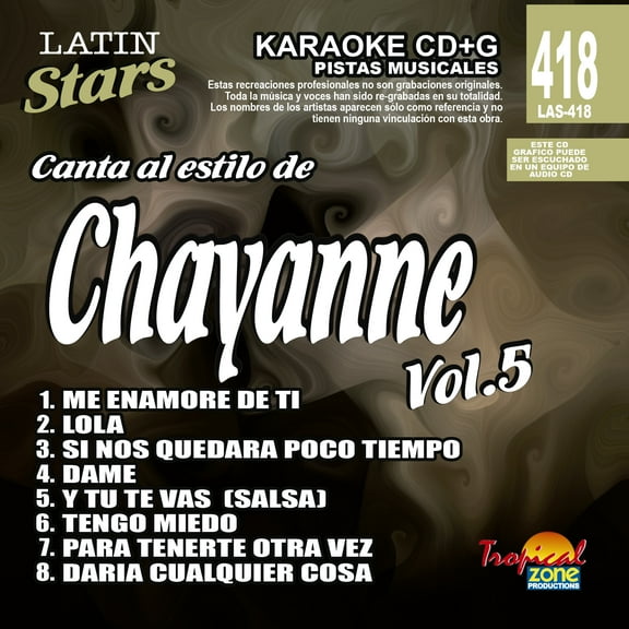 Karaoke Latin Stars 418 Chayanne Vol.5