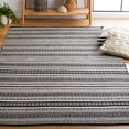 thumbnail image 2 of SAFAVIEH Montauk Joanna Striped Cotton Area Rug, Black/Ivory, 5' x 8', 2 of 9