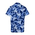 thumbnail image 6 of vigerkar Hawaiian Shirt Floral Tropical Print Tee Hawaii Shirts Aloha Beach Tee Cute Vcation Button Up Blouse (Blue, 4XL), 6 of 7