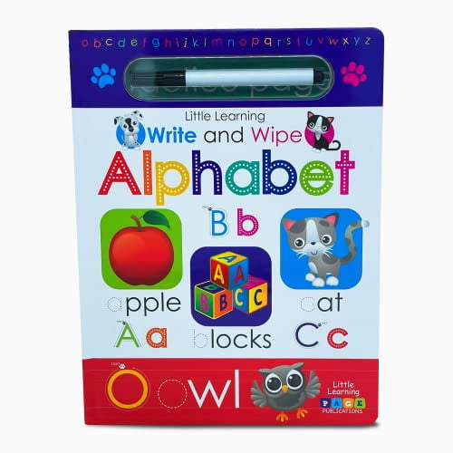 Pre-Owned Alphabet Little Learning Library - Write & Wipe Activity Kids Books - Childrens Books, Toddler Books (Hardcover) 1947788345 9781947788343