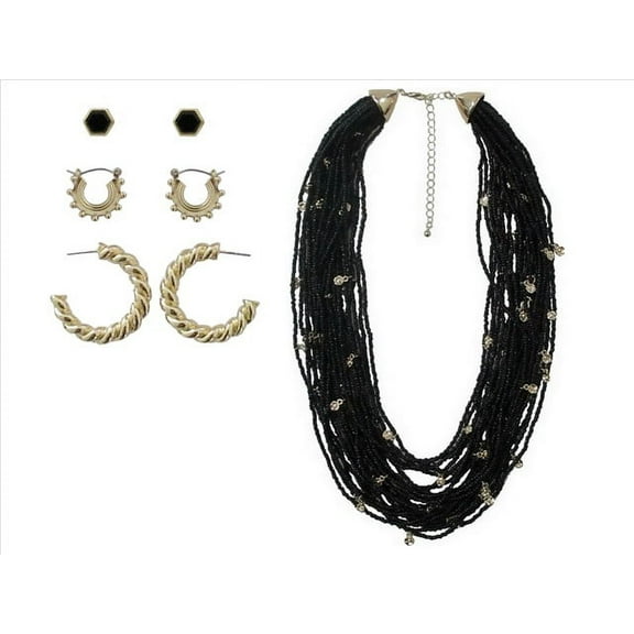 Time and Tru 2pack Multi Earring and Short Necklace Set