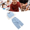 thumbnail image 4 of Trajes de caballero para niños, conjunto de trajes para niños, conjunto de traje largo de caballero para niños, camisa, chaleco, pantalones, conjunto de trajes construido para precisión, 4 of 8