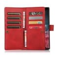 thumbnail image 6 of SaniMore for Samsung Galaxy S23 Ultra 6.8" Case, Samsung Galaxy S23 Ultra Wallet Case with Card Holder & Powerful Magnetic Flip Kickstand Shockproof PU Leather Wrist Strap Folio Cover, Red, 6 of 7