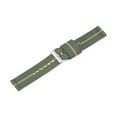 thumbnail image 2 of Uxcell Green Khaki Nylon Striped Watchband 22mm Width Soft Nylon Strap with Silver Buckle, Canvas Watch Band, 2 of 6