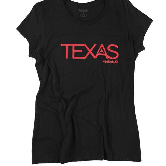 Reebok Womens Texas Graphic T-Shirt, Black, Large