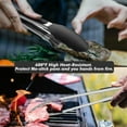 thumbnail image 5 of Set of 2 Cooking Tongs,600ºF High Heat-Resistant,Kitchen Utensils,Cooking Utensils for Grill,Salad,BBQ,Frying,Baking,Serving 9/12 inches, 5 of 6