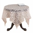 thumbnail image 3 of saro flocked dot organza table topper, 3 of 7