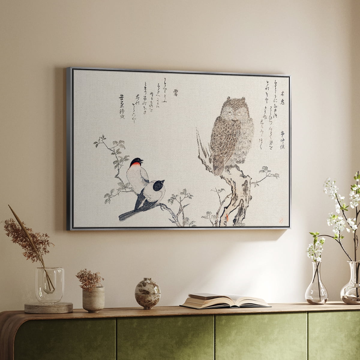 Vintage Landscape-CCXCIX By Wexford Home Framed in Silver Wood Gallery Wrapped Canvas 25 in. x 37 in.