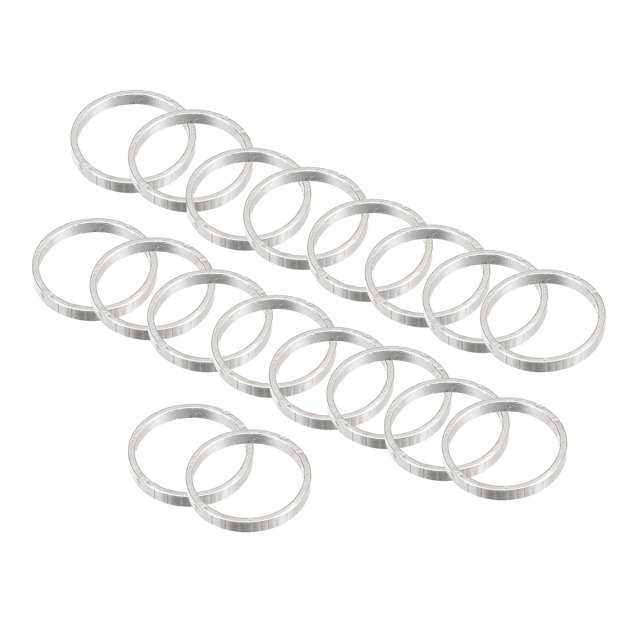 Unique Bargains Beading Hoop Earrings, 60Pcs Round Copper Hoop Earring for DIY Crafts Jewelry Making(8mm, Silver)