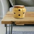 thumbnail image 2 of Langgg Ceramic Garlic Keeper Garlic Jars Vented with Lid Garlic Cellar Pot Canister, 2 of 9