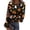 Yellow, variant on Halloween Shirts for Women Long Sleeve Crew Neck Shirts Funny Pumpkin Graphic Ribbed Shirts Fall Slim Fit Basic Tops