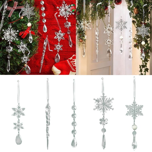 Elegant Christmas Hanging Ornaments for Festive Tree and Sparkling Window Garden Display