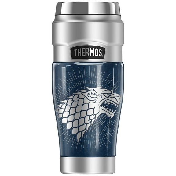 Game of Thrones Stark Sigil THERMOS STAINLESS KING Stainless Steel Travel Tumbler, Vacuum insulated & Double Wall, 16oz