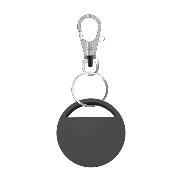 Generic S9 Round Bluetooth Tracker with Metal Buckle - Compact GPS Locator for Keys, Pets & Bags, Remote Control & Recording, Compatible with iOS/Android, Black (Includes Box)