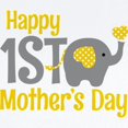 thumbnail image 2 of CafePress - 1St Mother's Day Elephant Yellow Body Suit - Long Sleeve Cotton Baby Bodysuit, 2 of 4