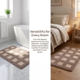 thumbnail image 5 of REGALWOVEN Bathroom Rugs Absorbent Non Slip Checkered Bath Mat Soft Plush for Home Decor Brown 32" x 20", 5 of 5