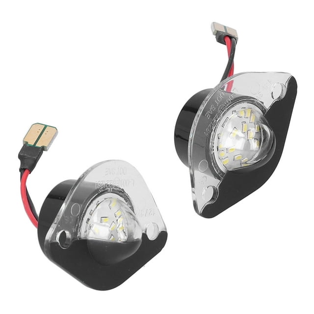 2pcs SMD LED License Plate Lamp,Plastic 3W 6500K White Light Number Plate Lamp Replacement For 1994-2004 Car Accessory