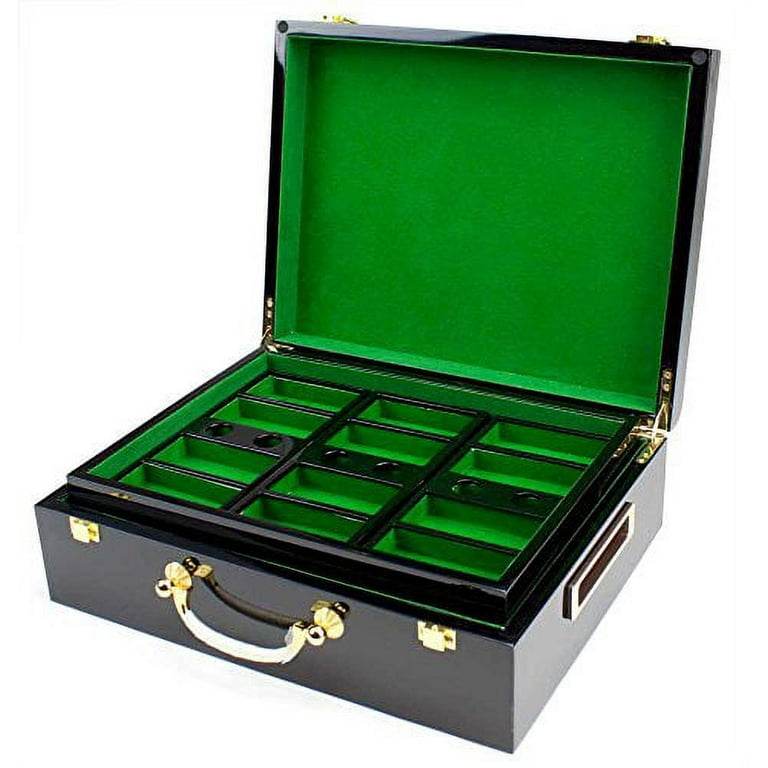 Hi Gloss Wood Poker Chip Case, Holds 500 Poker Chips