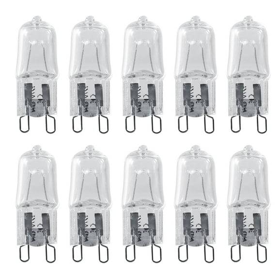 10Pcs G9 Base Halogen Light Bulb 120V 40W Explosion-proof Environment-Friendly G9 Light Bulb Chandelier Bulb Lighting Replacement Home Warm White Bright