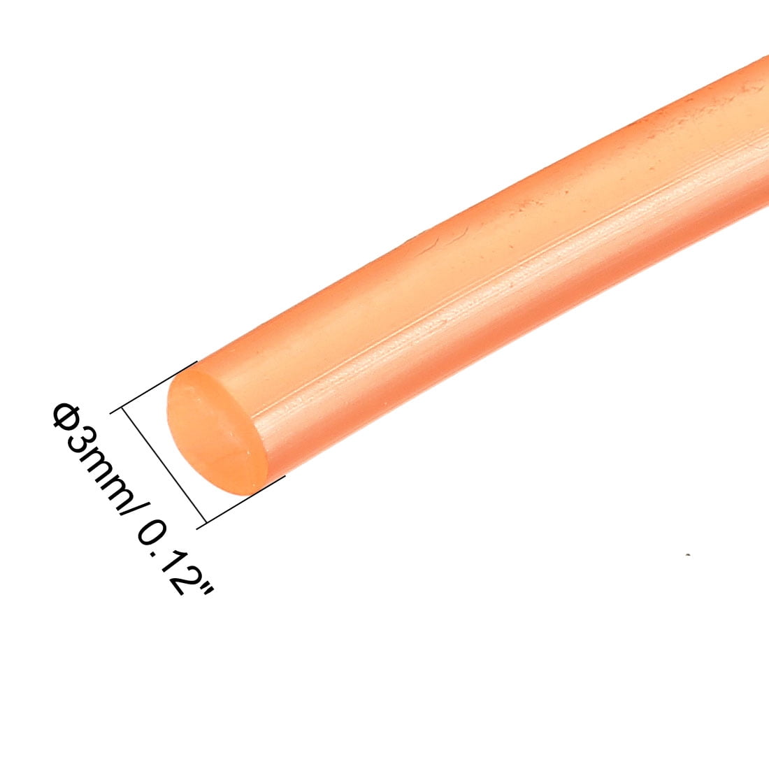 Unique Bargains PU Transmission Round Belt High-Performance Urethane Belting Orange 10ft 3mm