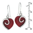 thumbnail image 4 of Love Romance Red Coral Hearts .925 Sterling Silver Valentine Jewelry Set, 4 of 5