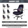 thumbnail image 6 of Xoenoiee Turtle Paint Splatter Print Computer Office Chair Cover Stretch Elastic Polyester Slipcover Stretchable Universal Desk Task Chair Seat Cover Protector for Rotating Chair Computer Chair, L, 6 of 6