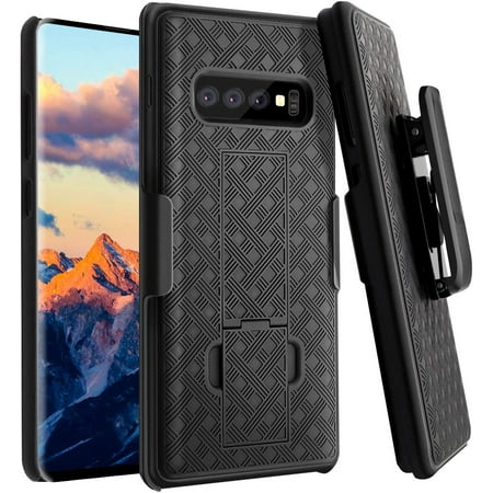 Heavy Duty Belt Clip Holster 180 Degree Rotating 2 In One Rugged Armor Shockproof Case Cover for Samsung Galaxy S10 Plus
