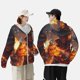 thumbnail image 4 of Fotbe Western Fire Cowboy Chaqueta con Protección Solar UPF 50+ para Hombre y Mujer, Camisa con Capucha y Bolsillos-Large, 4 of 7