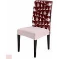 thumbnail image 6 of Chair Covers for Dining Room Set of 6,Christmas Santa Claus Elk Stretch Seat Protector Removable Washable Chairs Slipcovers for Kitchen Banquet Wedding Hotel,Red Black Buffalo Plaid, 6 of 6