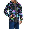 thumbnail image 3 of Men's Hoodies Hooded Casual Full Zip Sweatshirts 3D, Magic Mushrooms Psychedelic, 3 of 5