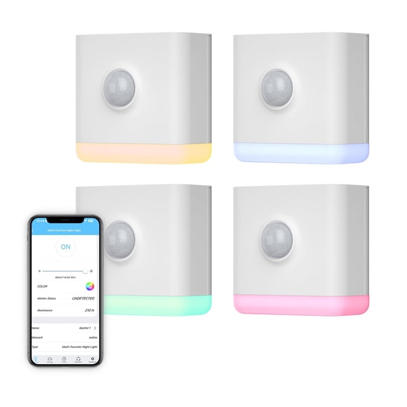Repetidor Zigbee multifunción Third Reality de Night Light, paquete de 4