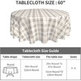 thumbnail image 2 of Round Tablecloth 60 Inch, Classic Neutral Color Plaid Circle Tablecloth Waterproof Resistant Durable Tabletop Cover Kitchen Tablecloth for Dining, Party, Buffet, Wedding, 2 of 8