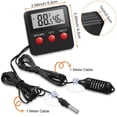 thumbnail image 2 of 2 Pieces Digital Reptile Thermometer Hygrometer with Probes Terrarium Reptile Humidity Gauge Indoor Outdoor Digital Pet Temperature and Humidity Gauge for Reptiles Terrarium Pet Keeping, 2 of 7