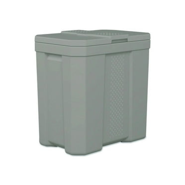 Suncast Commercial Salt Box, 28 gal, 23.75 x 15.75 x 23.75. Dove Gray