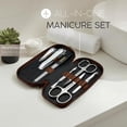 thumbnail image 2 of Manicure Set Solingen Made in Germany - 7 Piece Exclusive Finger & Toe Nail Clippers Kit for Women and Men in Real Leather Case, Color Brown, 2 of 4