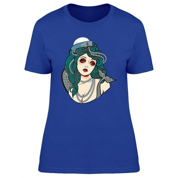 Ols School Mermaid T-Shirt Women -Image by Shutterstock, Female 3X-Large