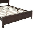 thumbnail image 3 of Noble House Full Size Wood Platform Bed Frame,Retro Style Platform Bed with Wooden Slat Support,Dark Walnut, 3 of 7