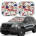 thumbnail image 6 of Kdxio Colorful Mushrooms Print 2-Piece Sun Shade Front Windshield - Foldable Car Front Window Sunshades For Most Sedans Suv Truck, 6 of 6