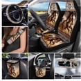 thumbnail image 2 of HUISEFOR Aztec Horse Car Seat Cover Full Set Breathable Non Slip with Steering Wheel Cover Seat Belt Cover Air Vent Storage Bag Car Trash Can Rear View Mirror Cover Keychain Coasters, 2 of 7