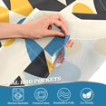 thumbnail image 5 of Yayeee Kitchen Curtains Tier Set of 2 Light Filtering 57"x24" Over Sink Window Panels, Blue Geometric, 5 of 7