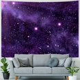 thumbnail image 4 of Shiartex  Night Sky Stars Tapestry Dark Purple Starry Cosmic Fantasy Galaxy Girls Women Universe Texture Artwork Art Hanging Bedroom Living Room Dorm Wall Blankets Home Decor 40x60inch, 4 of 6