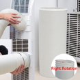 thumbnail image 2 of TOWED22 Universal Portable Air Conditioner Hose 5.9 Inch Diameter With Anticlockwise Thread Right Handle Rotation 150cm,White, 2 of 5
