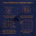 thumbnail image 5 of Kelnaro Premium Twin Duvet Insert, Down Alternative Comforter with Corner Tabs, Navy Blue, 5 of 6