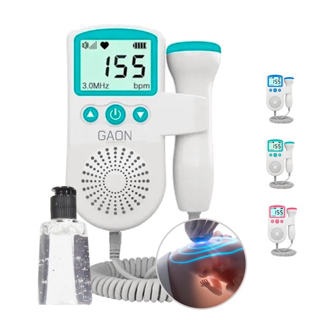 Detector de Frecuencia Cardiaca Fetal Gaon Ultrasonido Portatil Menta